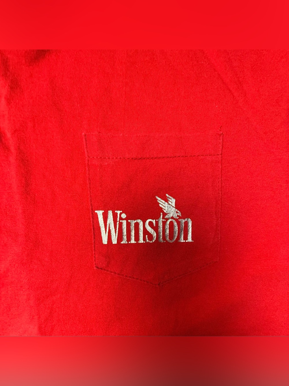 Vintage Winston Cigarettes T Shirt Men's Large Gold Eagle USA American Born 90s - Picture 3 of 8